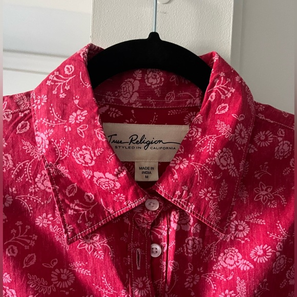 True Religion | Women's Lone-Star Floral Shirt | Size Medium - Picture 6 of 9